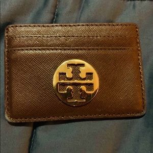 Tory Burch Accessories - Tory Burch Card Holder Brown with Gold Logo Tory Burch Accessories - Tory Burch Card Holder Brown with Gold Logo
